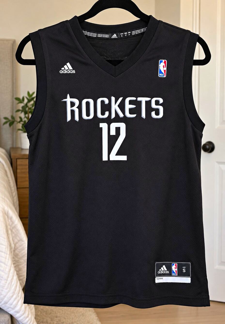 adidas Houston Rockets Dwight Howard #12 Black NBA Basketball Jersey Men’s S